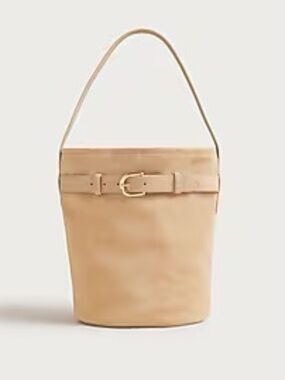 J. Crew Berkeley belted bucket bag in suede NWT